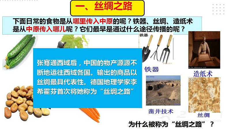 统编版历史七年级上册3.14《丝绸之路的开通与经营西域》课件第8页