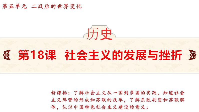 5.18 社会主义的发展与挫折  课件 2024-2025学年统编版九年级历史下册02