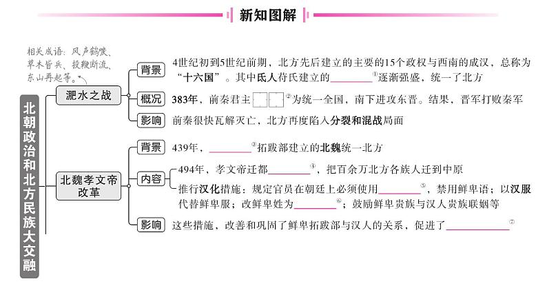 初中历史新人教版七年级上册第四单元第十九课 北朝政治和北方民族大交融作业课件2024秋第2页