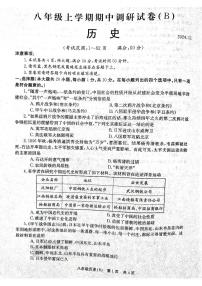 河南省林州市2024--2025学年部编版八年级上学期历史期中试卷