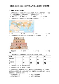 安徽省安庆市2024-2025学年九年级上学期期中历史试题