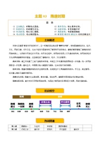 主题03  隋唐时期 （历史时空 热词背诵 考点梳理 素养导向 命题预测）-2025年中考历史一轮复习知识清单