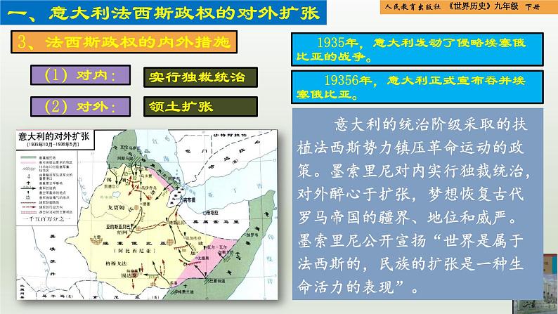 人教统编版九年级历史下册第14课  法西斯国家的侵略扩张（同步教学课件）07