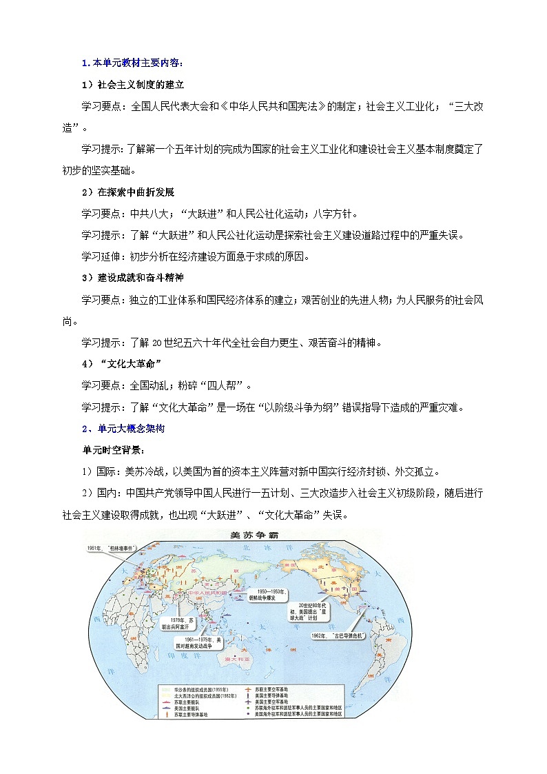 第6课 艰辛探索与建设成就【大单元教学设计】第2页