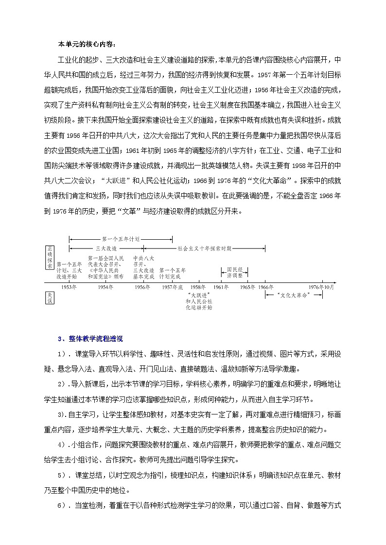 第6课 艰辛探索与建设成就【大单元教学设计】第3页