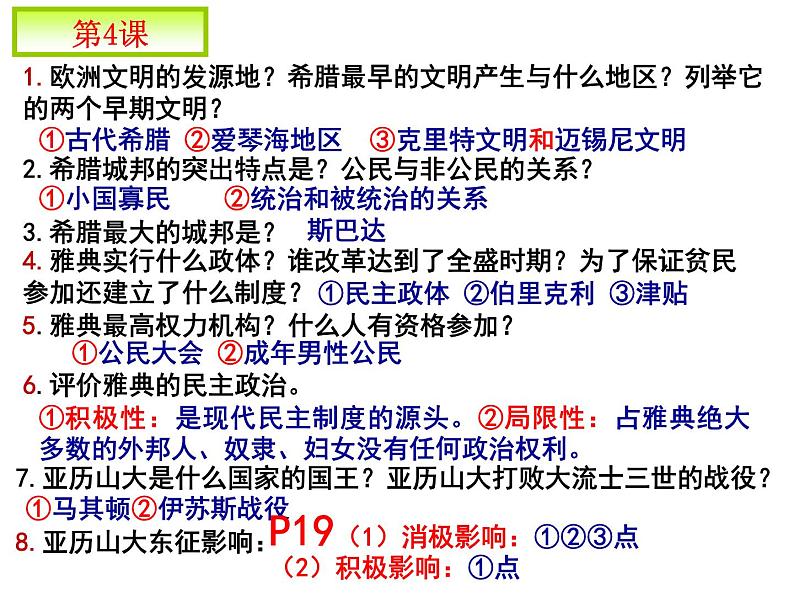 部编人教版初中历史九年级上册期末 复习堂堂清  课件第4页