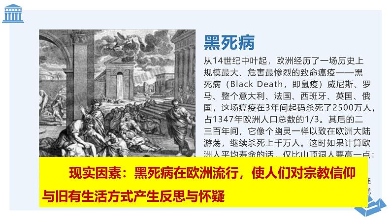 部编版历史九年级上册第五单元 第十四课文艺复兴运动【课件】第8页