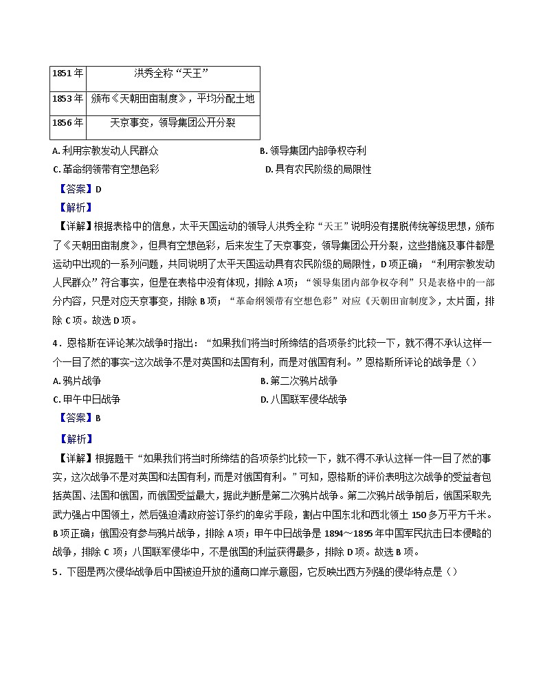 海南省文昌市2024-2025学年八年级上学期期中历史试题（解析版）第2页