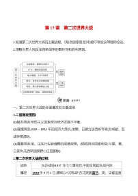 初中人教版（2024）第15课 第二次世界大战课后作业题
