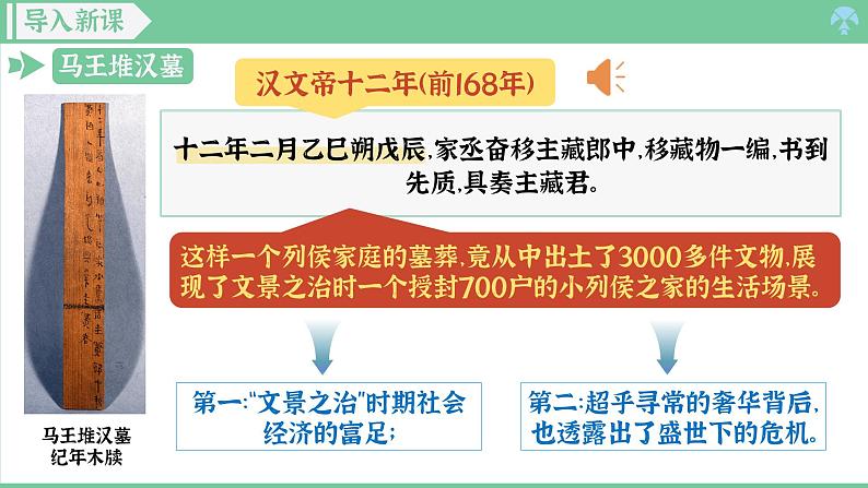 「2024新教材课件」部编版七年级上册历史 第12课 大一统王朝的巩固第1页