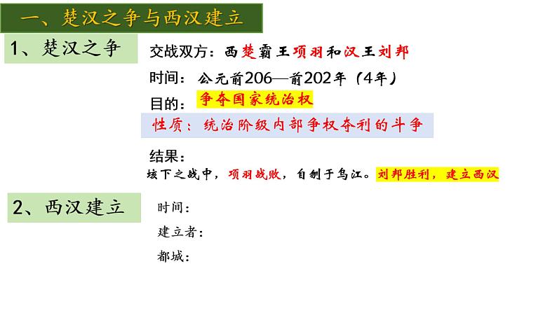 初中  历史  人教版（2024）  七年级上册第11课 西汉建立和“文景之治” 课件第2页