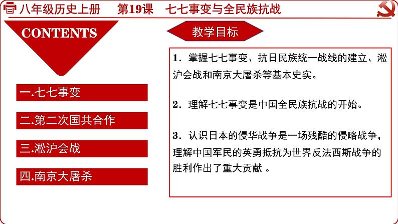 统编版八年级历史上册第19课《七七事变与全民族抗战》教学课件第4页