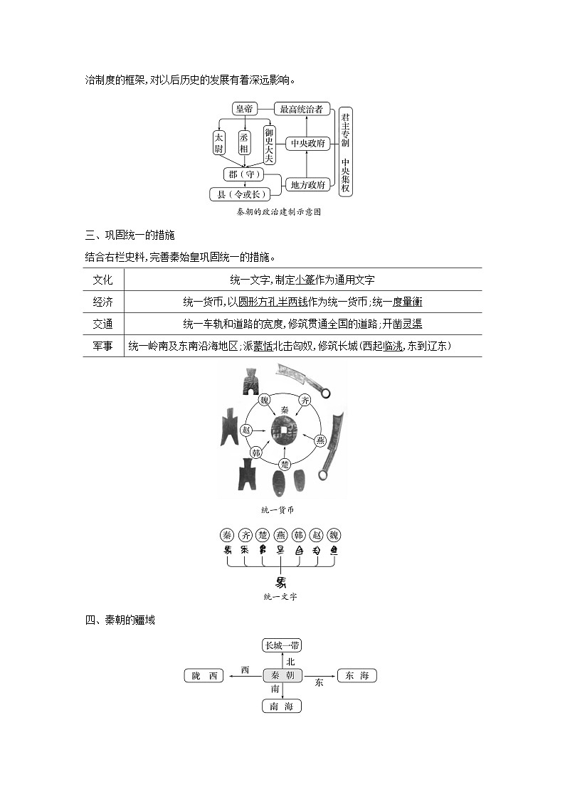 部编版历史七年级上册 2024-2025学年 第9课 秦统一中国 学案1第2页