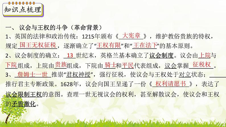 新课堂探索课件  部编版历史9年级上册 第17课 君主立宪制的英国第3页