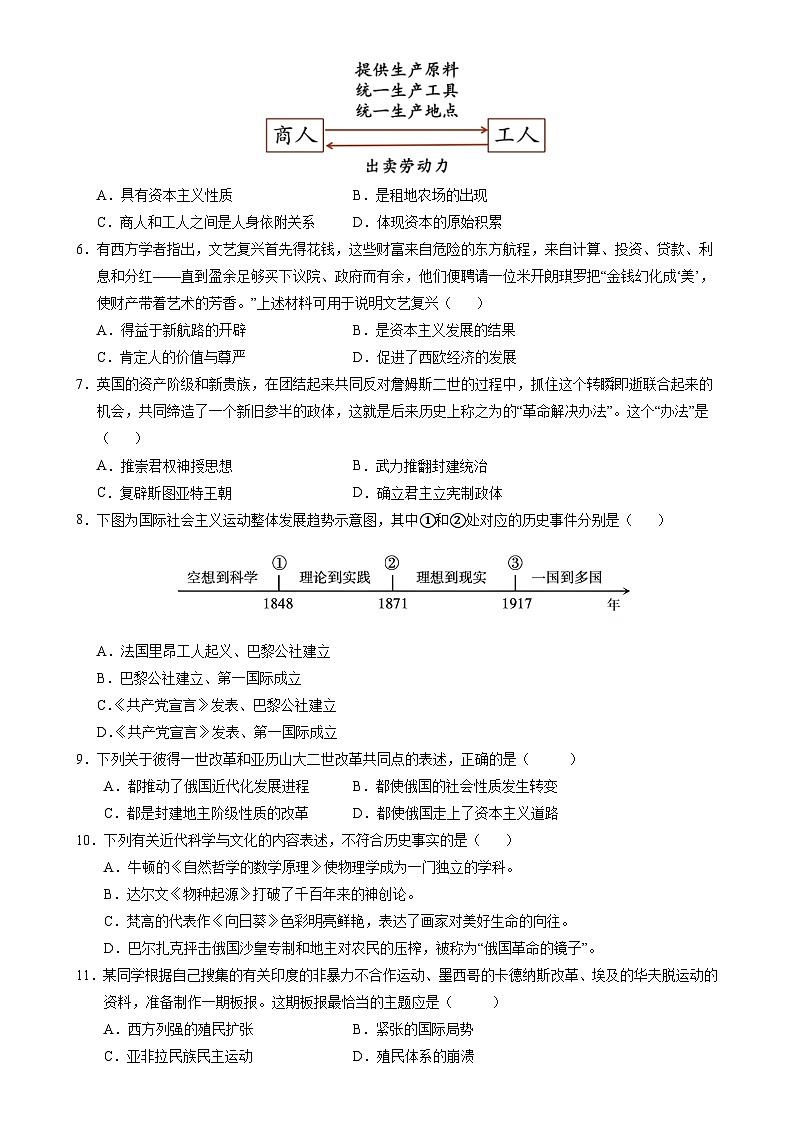 九年级历史期末模拟卷（考试版）【测试范围：九上+九下全册】（新疆专用）-A4第2页