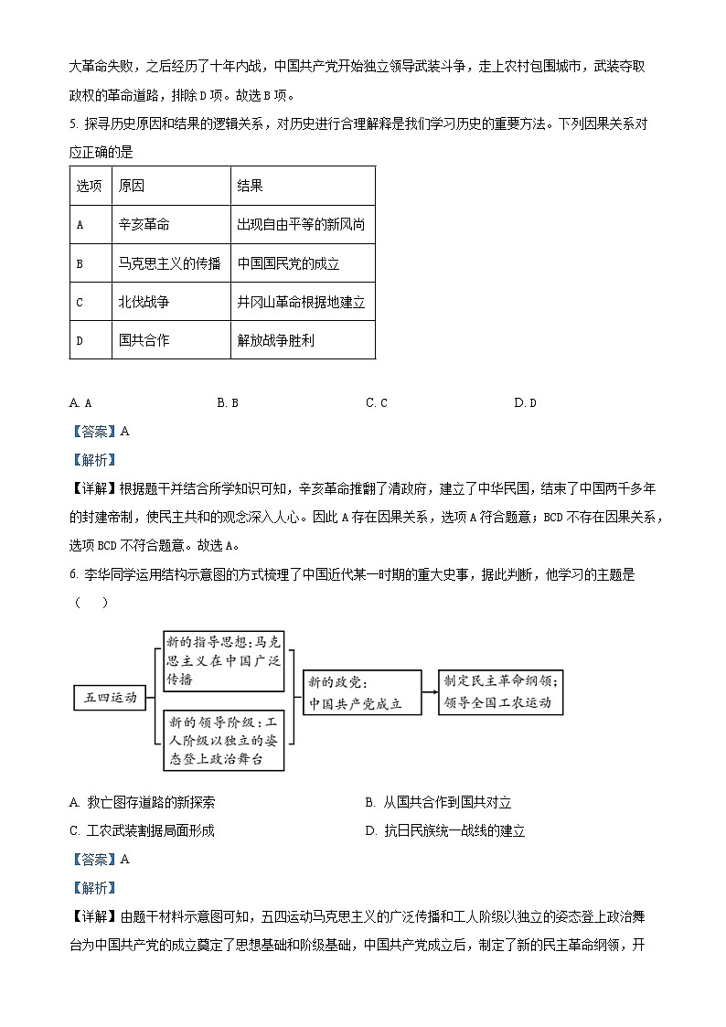 辽宁省沈阳市2024-2025学年八年级上学期期末历史试题（解析版）-A4第3页