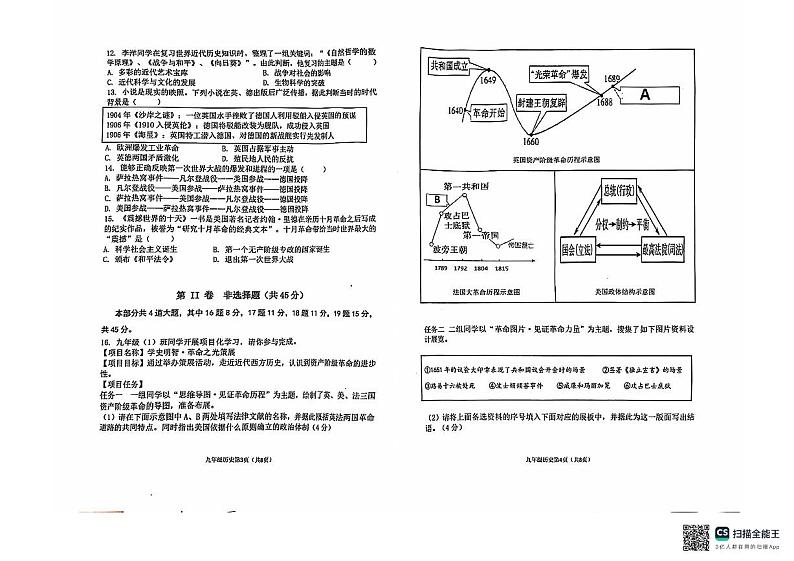 山西省晋中市寿阳县2024-2025学年九年级上学期11月月考历史试题第2页
