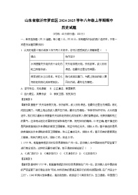 2024-2025学年山东省临沂市罗庄区八年级(上)期中历史试卷(解析版)