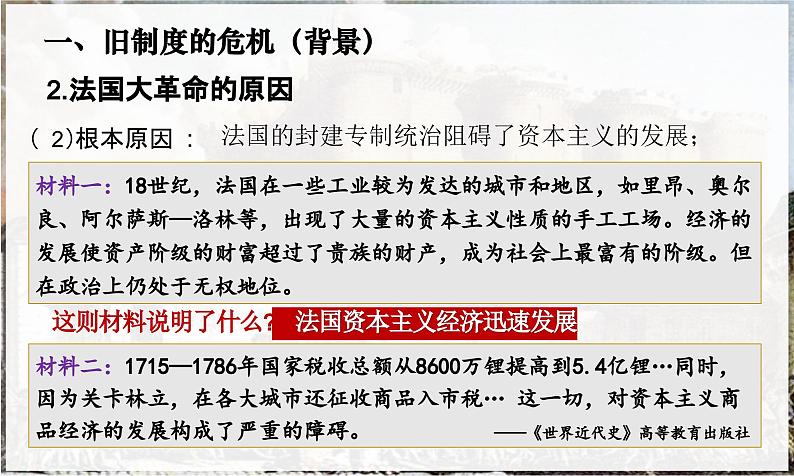 部编版历史九年级上册第六单元 第十九课法国大革命和拿破仑帝国【课件】第6页