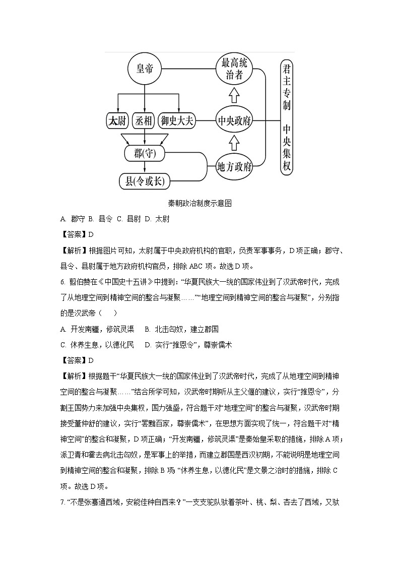 2023~2024学年山东省济南市高新区九年级(上)期末历史试卷(解析版)第3页