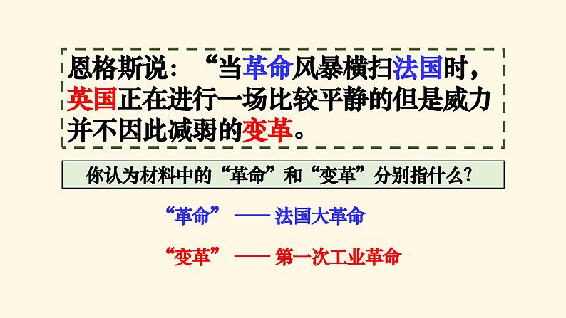 部编版历史九年级上册第七单元 第二十课第一次工业革命【课件】第1页