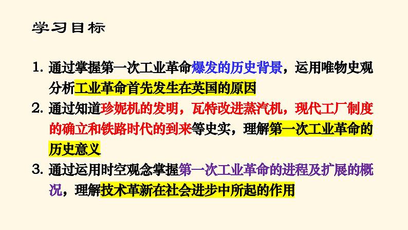 部编版历史九年级上册第七单元 第二十课第一次工业革命【课件】第3页