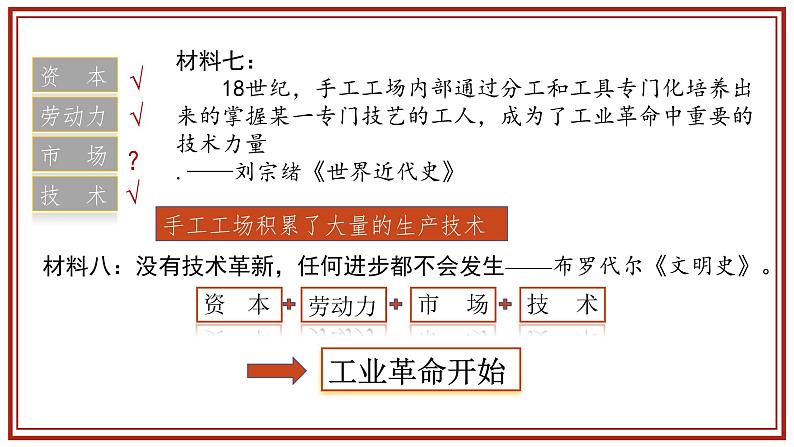 部编版历史九年级上册第七单元 第二十课第一次工业革命【课件】第6页