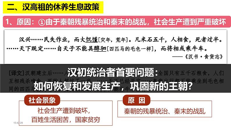 部编 2024版历史七年级上册第11课西汉建立和“文景之治”【课件】第6页