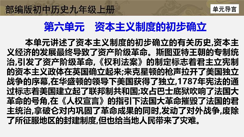 部编版历史九年级上册第六单元复习【课件】第1页