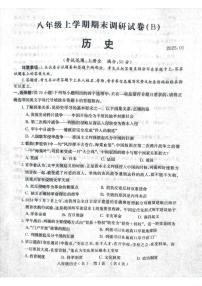 河南省林州市2024--2025学年部编版八年级上学期历史期末试卷