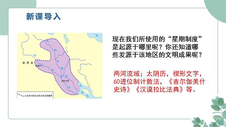 部编版历史九年级上册 2.古代两河流域课件第2页