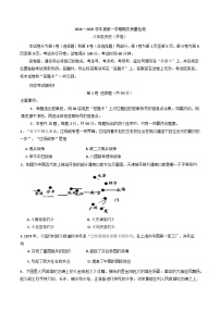 天津市河东区2024-2025学年八年级上学期期末历史试题