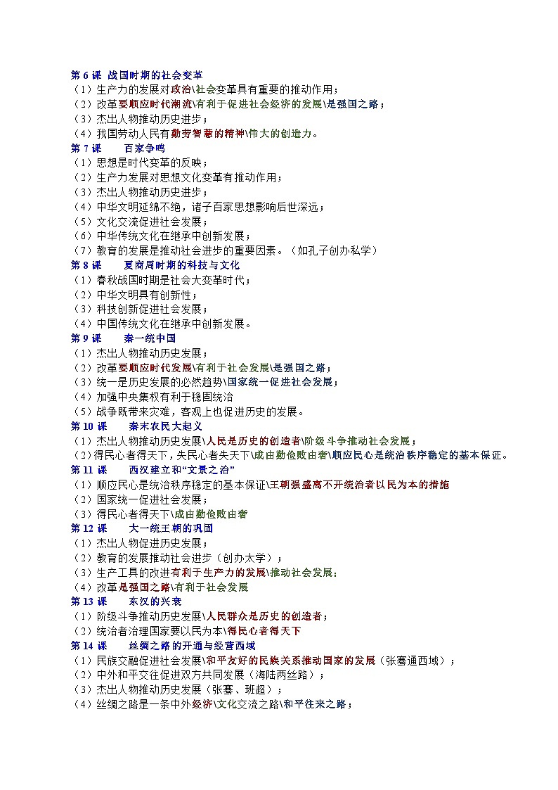 部编版初中历史七年级历史小论文专项训练：七上历史期末复习历史小论文2第3页