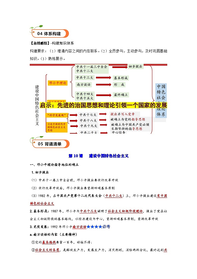 第10课  建设中国特色社会主义（精品学案）-【情境式课堂】八年级历史下册教学课件与学案（部编版）1第3页