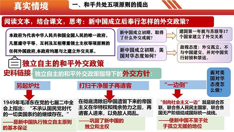 第16课独立自主的和平外交（精品课件）-【情境式课堂】八年级历史下册教学课件与学案（部编版）第3页