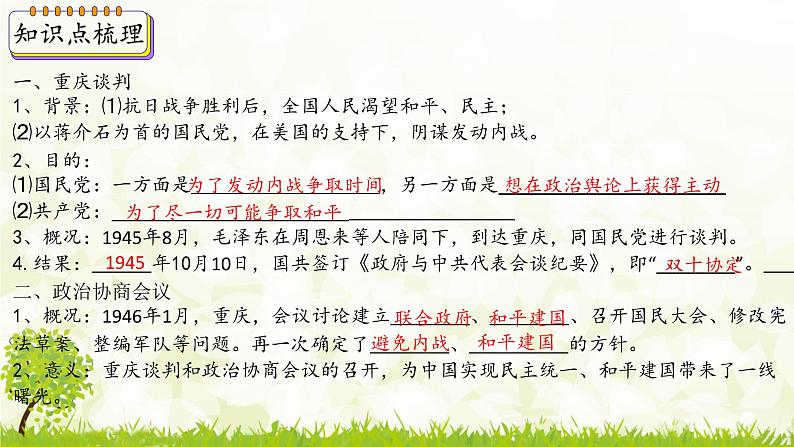 新课堂探索课件  部编版历史8年级上册 第23课 内战爆发第4页