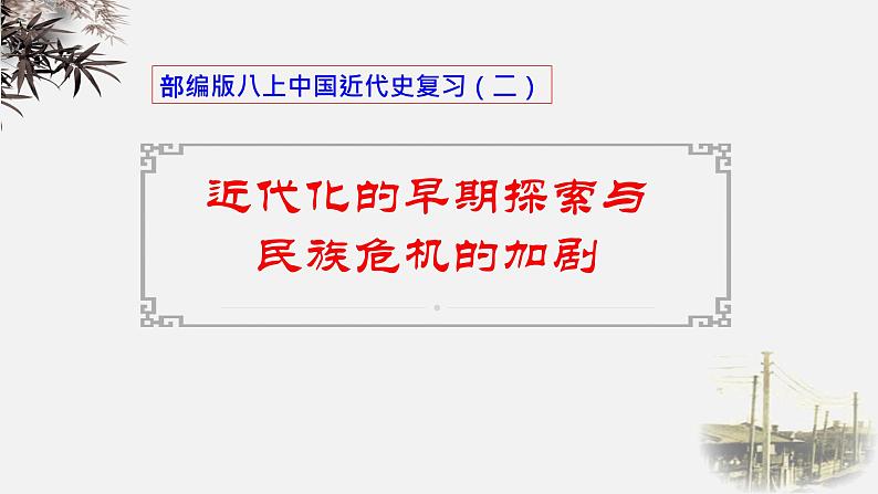 山东省济宁市2025年中考历史复习专题 近代化的早期探索与民族危机的加剧课件第1页