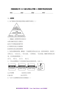 2024～2025学年河南省新乡市九年级上12月期末考试历史试卷(含答案)