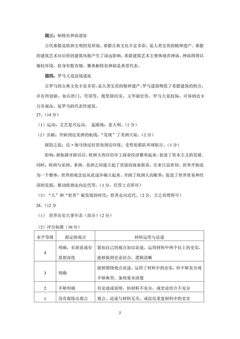 【05历史】曲靖市2024-2025学年秋季学期期末考试九年级历史答案（pdf原卷版）第2页