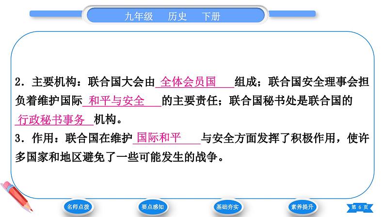 第20课　联合国与世界贸易组织 课件 2024-2025学年历史部编版九年级下册第6页