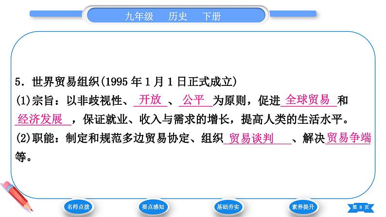 第20课　联合国与世界贸易组织 课件 2024-2025学年历史部编版九年级下册第8页