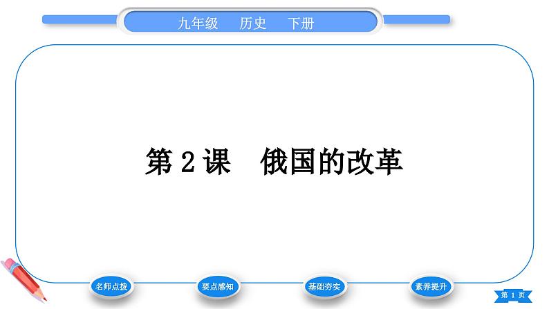 第2课　俄国的改革 课件 2024-2025学年历史部编版九年级下册第1页