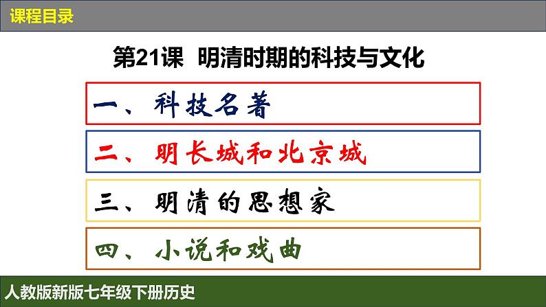 人教版（2024）7下历史第21课《明清时期的科技与文化》课件第3页