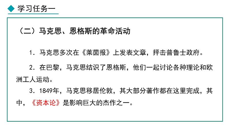 人教版（2024）九年级历史上册第21课马克思主义的诞生和国际共产主义运动的兴起ppt课件第6页