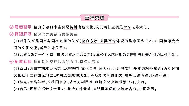 初中历史新人教版七年级下册第一单元第六课 隋唐时期的中外文化交流作业课件2025春第4页