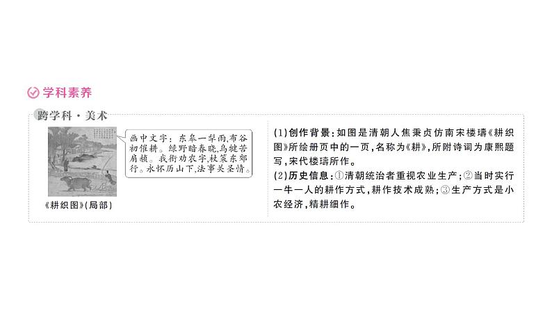 初中历史新人教版七年级下册第三单元第二十课 明清时期社会经济的发展作业课件2025春第5页