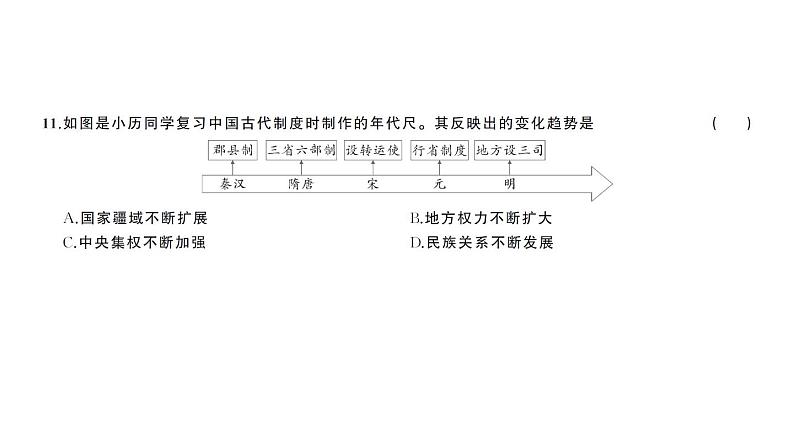 初中历史新人教版七年级下册期末综合检测卷作业课件2025春第7页