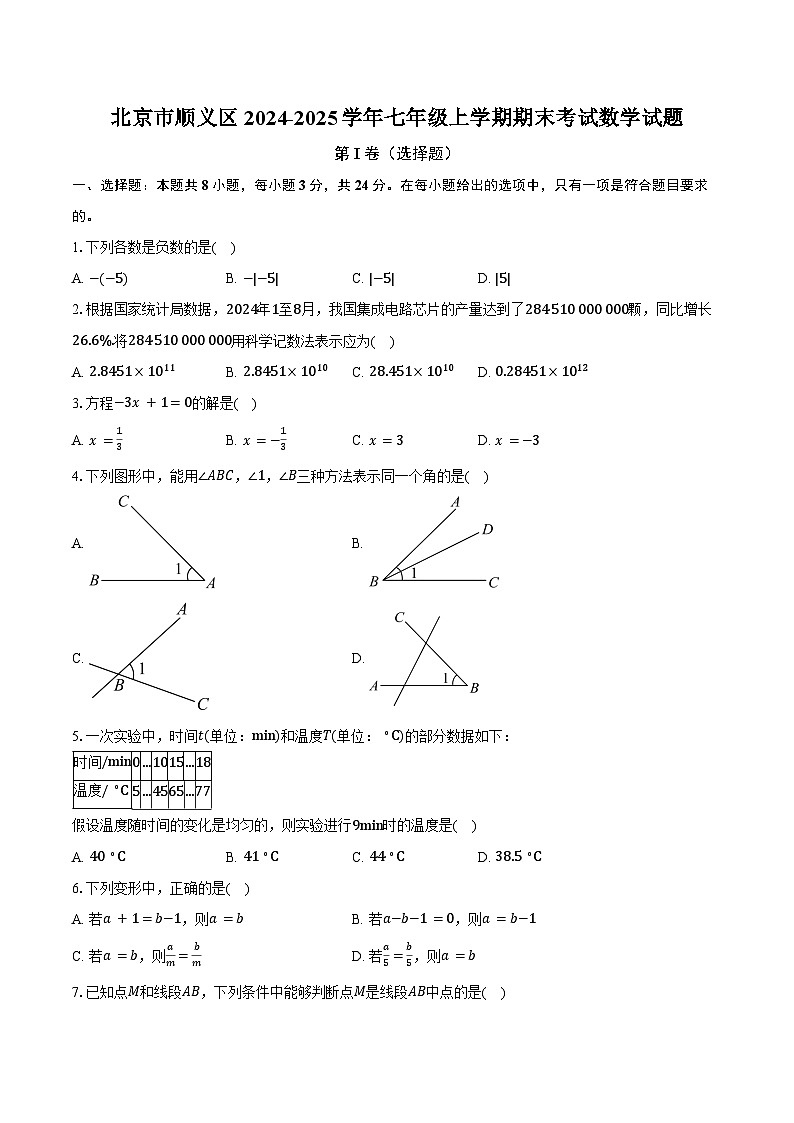北京市顺义区2024-2025学年九年级上学期期末考试历史试题（含解析） (2)第1页