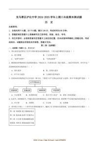 2024～2025学年四川省泸州市龙马潭区泸化中学八年级上1月期末历史试卷(含答案)