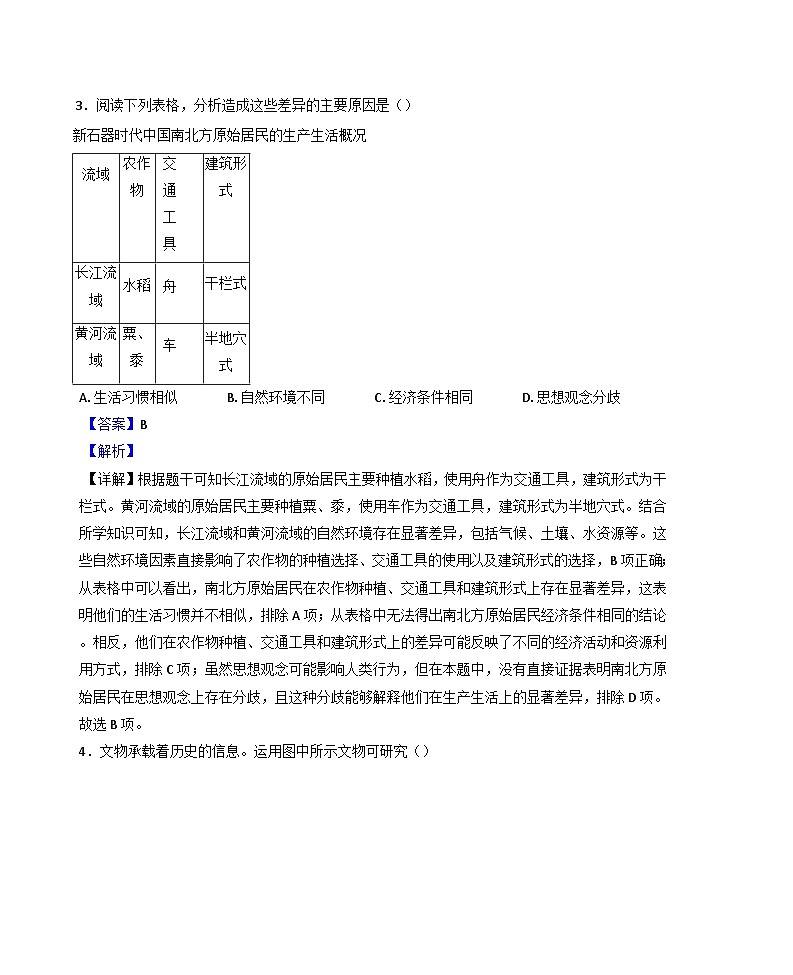 江苏省靖江市2024-2025学年七年级上学期期末历史试题(解析版)第2页